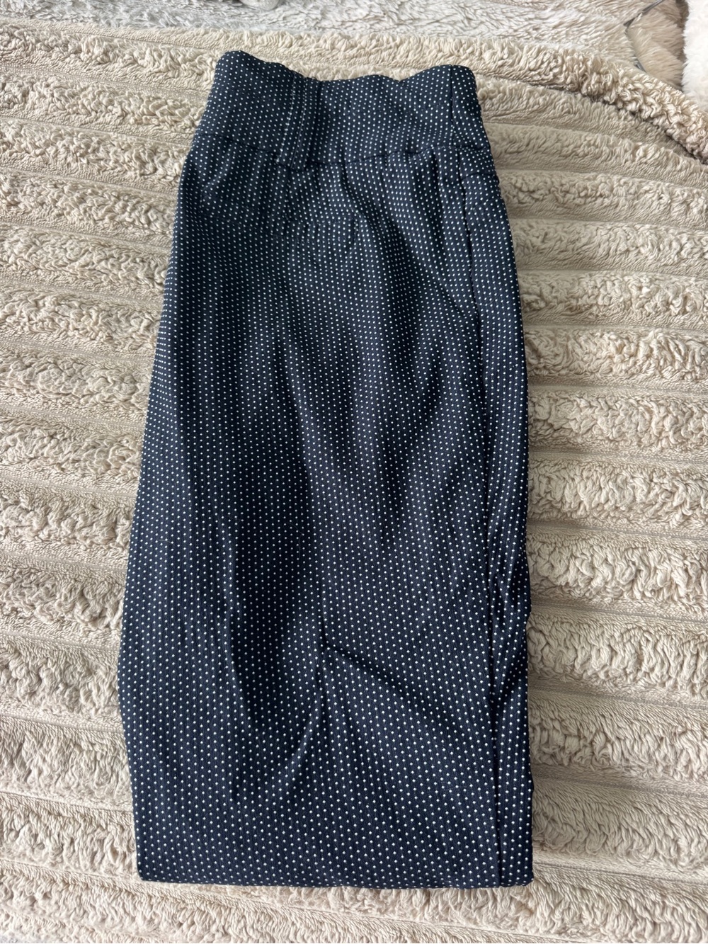 Polka Dot capri summer pants Navy